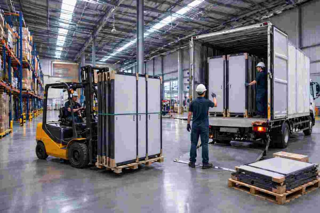 Vận Chuyển Vách Ngăn Vệ Sinh Tấm Compact Tại Kho