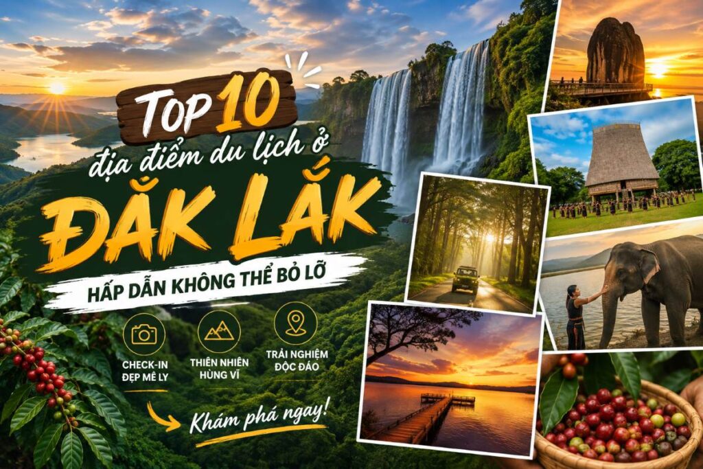 Top 10 địa điểm du lịch ở Đắk Lắk hấp dẫn không thể bỏ lỡ